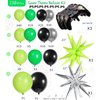 Video game Balloon garland kit 135pcs Green and Black Silver Controller balloon arch Gamer night Decorations For boy birthday gaming on party supplies