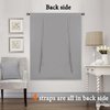 H.VERSAILTEX Blackout Tie Up Curtain Thermal Insulated Curtain Bathroom Curtain Dove Gray Tie Up Shade for Small Window (Rod Pocket Panel, 42 inches W x 63 inches L, Set of 1)