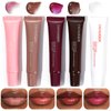 DENESTUP Lip Jam Hydrating Lip Gloss | Glitter Glossy Plumping Lipgloss | High Shine Glass Finish Nude Colors Shiny Jelly Liquid Lipstick for Women and Girls (5 Colors Set)