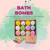 Bath Bombs Gift Set of 12, Natural Bath Bombs with Fizzes, Shea, Coco Butter, Scented Organic Bath Bomb, Gift Set for Women, Bath Bombs for Women