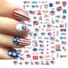4th of July Nail Sticker - 8PCS/Set Independence Day Nail Design 3D Self-Adhesive Nail Decals Flag USA National Day Nail Stickers DIY Manicure Decoration American Independence Day Element Accessories