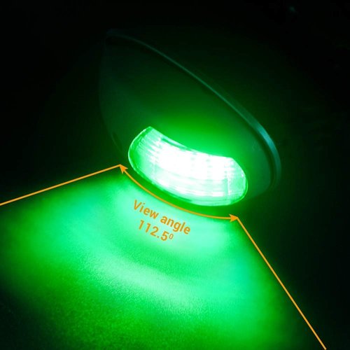 Obcursco Boat Navigation Lights, Led Boat Lights Bow and Stern, Vertical Mount Red and Green Marine Navigation Lights, Perfect Replacement for Pontoon, Bass Boat, Jon Boat (Black)