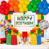 28 PCS Building Block Party Decorations Gift Bags for Building Block Party Supplies Birthday Party Decorations Party Favor Goody Snacks Treat Candy Bags for Kids Adults Birthday Party Decorations