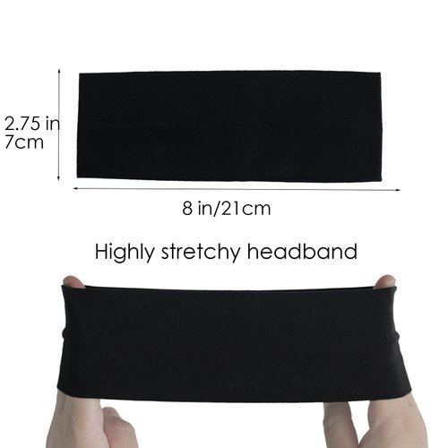 MLMOMVME 6 Pcs Black White Headbands for Women Hair Cotton Headband Non-slip Stretchy Elastic Head Wrap Holder Hair Accessories