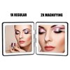 YTLX Compact Makeup Mirror for Pocket Purse Clutch, 1x/2x Magnifying Foldable Cosmetic Mirror, Portable Travel Mirror for Beauty, Black Elegant Vanity Mirror for Men and Women