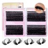 Lash Clusters D Curl Individual Lashes Fluffy Eyelash Clusters Bulk zanlufly Thick Lash Extension 560Pcs Natural DIY Eyelash Extension (9-16MM,60D+70D+80D+100D)