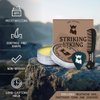 Striking Viking Mustache Wax & Comb Kit - Beard & Moustache Wax For Men With Strong Hold Natural Beeswax - Helps Tame Style & Groom (Sandalwood Scent, 2 Ounce Size) - Mustache Styling Wax - Mens Comb