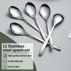 Kyraton Dinner Spoons Set of 12 Pieces, 8" Stainless Steel Table Spoons, Soup Spoons, Spoons Silverware Set, Dishwasher Safe