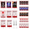 Hifunwu 24 Pack Halloween Blood Bags Party Supplies, Halloween Blood IV Bags for Halloween Party Favors Supplies
