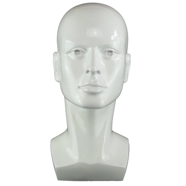 LIAMTU Male Wigs Display Mannequin Head Stand Model White