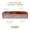 Kent 12T All Coarse Hair Detangling Comb Wide Teeth Pocket Comb for Thick Curly Wavy Hair. Hair Detangler Comb for Grooming Styling Hair, Beard and Mustache. Saw-Cut Hand Polished. Handmade in England