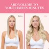 GOO GOO Clip in Hair Extensions Real Human Hair, 16inch 150g 9Pcs, 60A Platinum Blonde, Remy Human Hair Extensions Clip ins for Women, Natural Human Hair