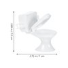 Gadpiparty 6 Pieces Mini Toilet Toy Dollhouse Furniture 1/12 Toilet Seat Toy Doll House Bathroom Accessories Miniature Toilet for Dollhouse Cake Topper Decorations