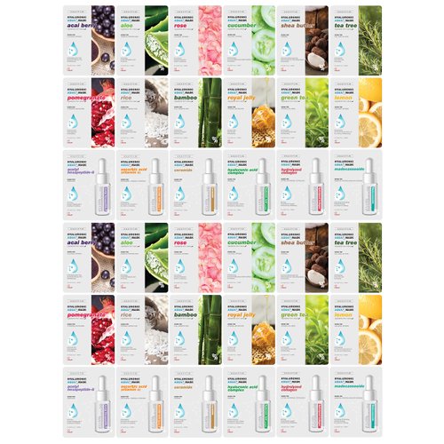 BEAUTY29 Hyaluronic Aqua Plus Essence Full Face Facial Sheet Mask 36 Sheets Combo - JUMBO VALUE SET