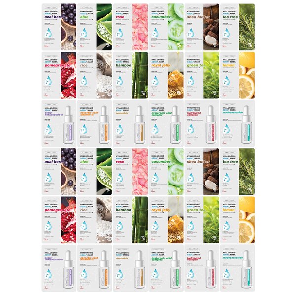 BEAUTY29 Hyaluronic Aqua Plus Essence Full Face Facial Sheet Mask 36 Sheets Combo - JUMBO VALUE SET