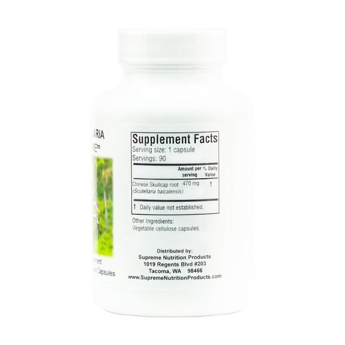 Supreme Nutrition Scutellaria Supreme, 90 Pure Chinese Skullcap Root Vegetarian Capsules
