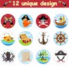 1000 Pieces Pirate Stickers Fun Pirate Themed Stickers Assorted Pirate Roll Stickers Pirate Wall Decals Pirate Birthday Party Favor Stickers for Girls Boys