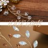 Foyte Crystal Gold Wedding Hair Comb Flower Rhinestone Headpieces Leaf Bride Hair Pieces Bridesmaid Side Hair Combs for Women and Bride