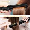 JINRI 0.8 Inch Hair Straightener Titanium Plate Medium-Sized Flat Iron,Perfect Travel Size Hair Straightener Dual Voltage