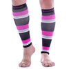 Doc Miller Calf Compression Sleeve Men and Women 20-30 mmHg, Shin Splint Compression Sleeve for Varicose Veins and Maternity 1 Pair ( Black Pink Gray White, Medium)