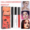 MIESCHER Halloween Matte Liquid Lipstick Tube, Waterproof Lip Gloss High Pigmented Matte Velvety Creamy Lipstick, Smudge Proof & Non-stick Lip Stain, Bold Goth Face Paint (Set A, 0.21oz)