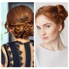 Amabro 6 Pcs Metal Hair Fork Clip, U Shape 4 Prong Updo French Styling Side Twist Pins, Hair Buns Accessories for Women Formal Casual Occasions Daily Wear Weddings Parties Banquets