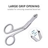 Stainless Steel Eyebrow Scissors Handle Shaped Eyebrow Tweezers Straight Flat Tip Tweezers Hair Plucker for Trimming and Shaping, Face Care Tools for Women