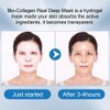 Reepic Cosmer Bio-Collagen Overnight Mask 35gx4ea | The real collagen 2,160,000ppb | Facial Hydrogel Masks with low molecular weight collagen for elasticity, firming, and moisturizing