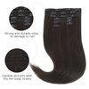 HOTBANANA Human Hair Clip in Hair Extensions, Dark Brown 120g Clip in Hair Extensions Real Human Hair Straight Remy Hair Clip in Hair Extensions 20 Inch 7pcs