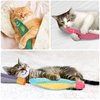 WONOWPA 4Pcs Catnip Toy, Plush Cat Toys with Jingly Bell, Bite Resistant Chew Toys, Catnip Filled Cartoon Cat Teething Chew Toy for All Cats