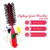 Styling Gear Detangling Hair Brush Nylon Bristles 7 Row Teasing Womens Brush For Thick Hair Small Travel Hairbrush Brush For Hair 1 Pcs. (Pink)