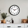 DAXSMY Wall Clock, Analog Clock 10 Inch, Silent Non-Ticking Wall Clocks Battery Operated Decorative for Kitchen, Office, Bedroom, Bathroom(Black)