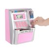 ATM Savings Bank,Pink Mini ATM Piggy Bank for Real Money,Personal ATM Cash Coin Money Savings Machine for Kids Adults with Card Boys Girls Gift Children Toy, Coin Reader and Balance Calculator