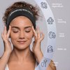 Spa Headband for Washing Face, Face Mask, Skincare, Makeup, Facial Yoga, Embroidered with Positive Affirmations for Manifestation, Boost Self-Confidence and Mental Health, Luxurious Soft Velvet Feel