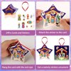 SIOCHOME Make a Nativity Scene Sticker Ornament Craft Kit Christmas 24 Religious DIY Nativity Christmas Stickers Christmas Ornaments Craft Set with Ropes for Religious Party Favor Game for Kids