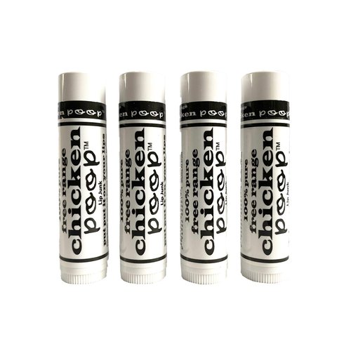 Chicken Poop Lip Balm Simone Chickenbone Original 100% Natural Moisturizer for Dry, Chapped Lips, 0.15 oz, Pack of 4