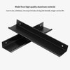Peaha 10 Pack Kitchen Cabinet Handles Black Cabinet Hardware Cabinet Finger Edge Pulls Pack Door Finger Pull 160mm/6 1/3in Center to Center, LS7030BK160