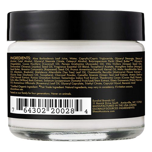 SheaMoisture Skin Care, Face Moisturizer, Authentic African Black Soap Balancing Moisturizer for Acne & Blemish Prone Skin, Tamarind Extract, Tea Tree Oil & Shea Butter, 2 Pack - 2 Oz Ea