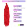 Cypsin Red Curly Crochet Hair 30Inch 2 Packs Deep Wave Crochet Hair with Crochet Hook, Long Ocean Wave Braiding Hair for Women, Synthetic Hair Curly Braiding Hair Extensions