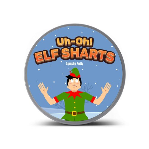 Elf Sharts Putty - Christmas Stress Relief Therapy Putty for Kids, Teens, and Adults, Green, Metal Tin, Fidget Toy