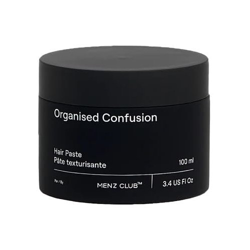 Menzclub Men’s Texturizing Paste ‘Organised Confusion’ Hair Paste for Men, Matte Finish, Create Texture for Thicker Look & Zero Shine for Natural Look