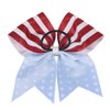 Patriotic Flag Cheer Bow Hair Rope Tie Ponytail Holder Cheerleader Girls JHN12 (Glitter Bow-A)
