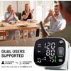 Oklar Blood Pressure Monitors for Home Use Rechargeable Blood Pressure Cuff Wrist Digital BP Machine with LED Backlit Display, Voice Broadcast, 240 Memory Storage for 2 Users with Carrying Case