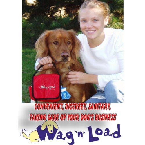 WagnLoad Dog Poop Bag Holder Medium (30-60 Lb Dog) Red