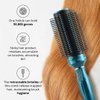 Set of 3 Self Cleaning Hair Brushes for Women Men - Detangler Brush Round Brush for Blow Out - Roller Retractable Hairbrush for Curly Straight Wet or Dry - Navy, Blue & Pink
