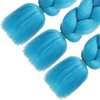 HAIRCUBE Ombre Braiding Hair 24 Inch 3 Packs Pre Stretched Box Braids Colorful Twist Braiding Hair Extensions Synthetic Crochet Braiding (Hot Pink to Cyan Blue)