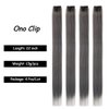 Clip in Hair Extensions 22inch Long Straight Grey Clip on Hairpieces Party Highlights Synthetic Hair for Women Girls 4Packs (State Grey)