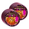 Pink Basketball Girl Birthday Party Supplies Set Plates Napkins Cups Tableware Kit for 16