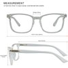 LAMBBAA Vintage Square Progressive Multifocal Presbyopic Glasses, Anti-Blue Light Glasses for Men Women Readers (Transparent +0.00/+1.50 Magnification)