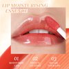 URQT 4 PCS Hydrating Tinted Lip Oil, Colorless Translucent Shiny Pearl Texture Lip Glow Oil, Nourishing & Non-sticky Long Lasting High Shine Lip Plumping Glass Finish Liquid Lip Gloss (Set A)